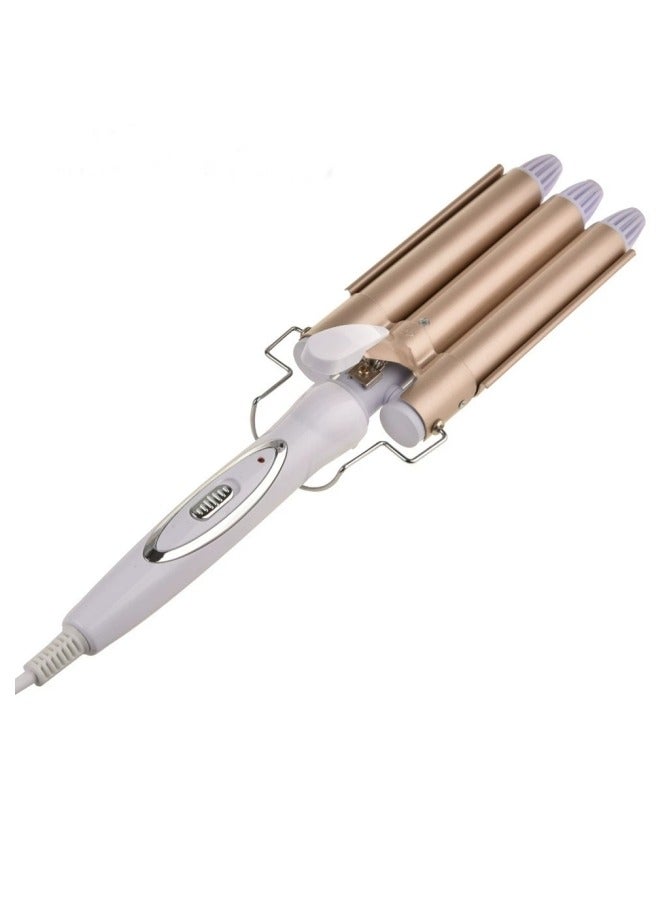 COYO Curling Iron Professional of Adjustable Temperature Triple Barrels Hair Waver, Dual Voltage Fast Heating Hair Styling Tools for All Hair Types - Image 4