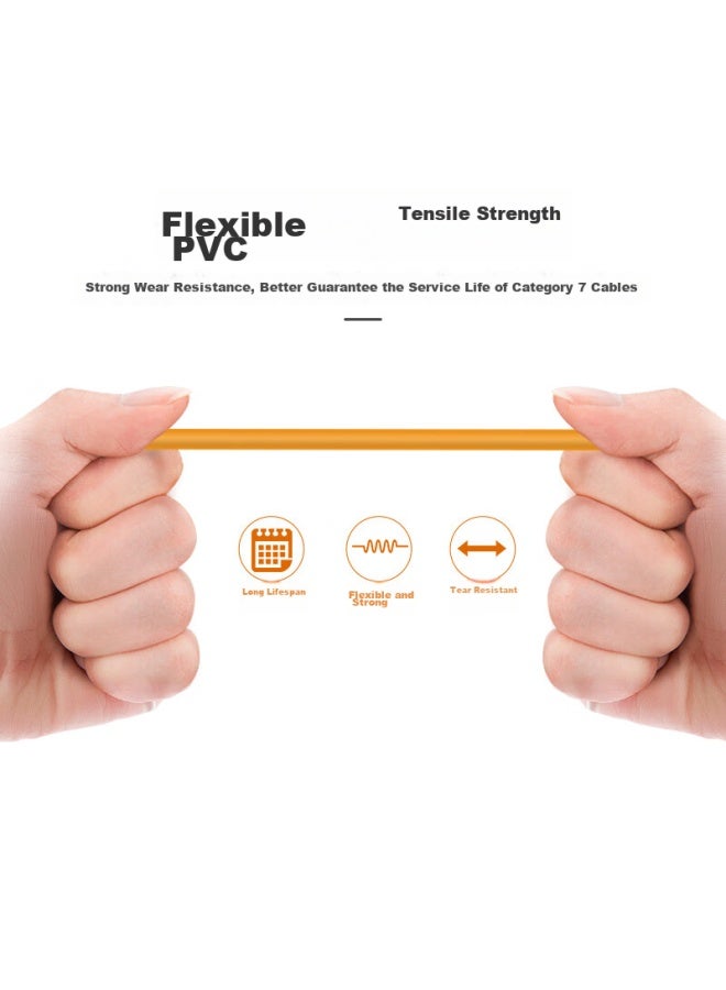CHOSEAL Akihabara Category 7 Double-shielded Network Cable , Cat7, Supports 10 Gigabit Engineering And Home Wiring Network Cable, Orange, 25 Meters, Qs2620ct25 - Image 5
