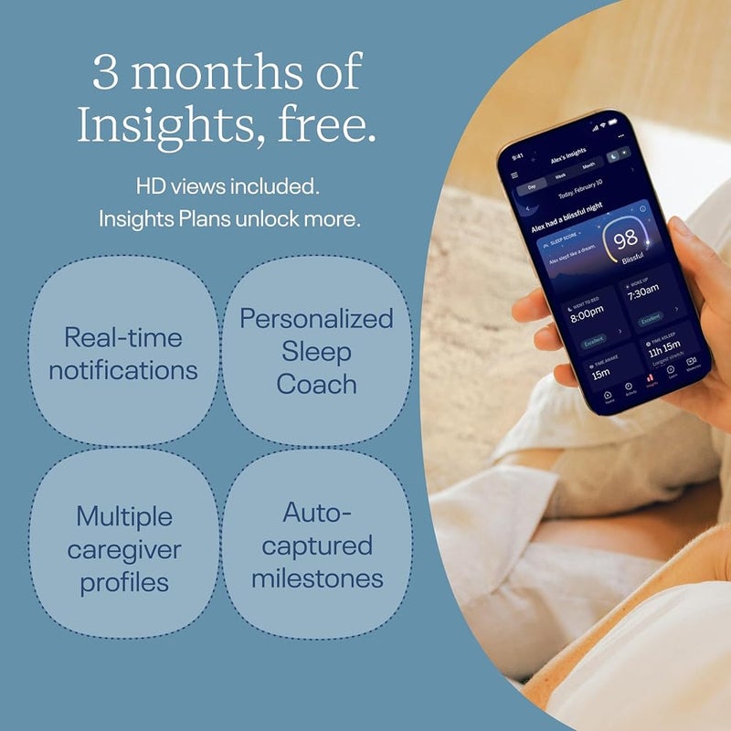 Nanit Pro Smart Baby Monitor - Camera & Wall Mount- 1080p Wi-Fi Video Camera, 2-Way Audio, See Your Baby from Anywhere, Sound/Motion/Cry Notifications, Night Vision - Image 5