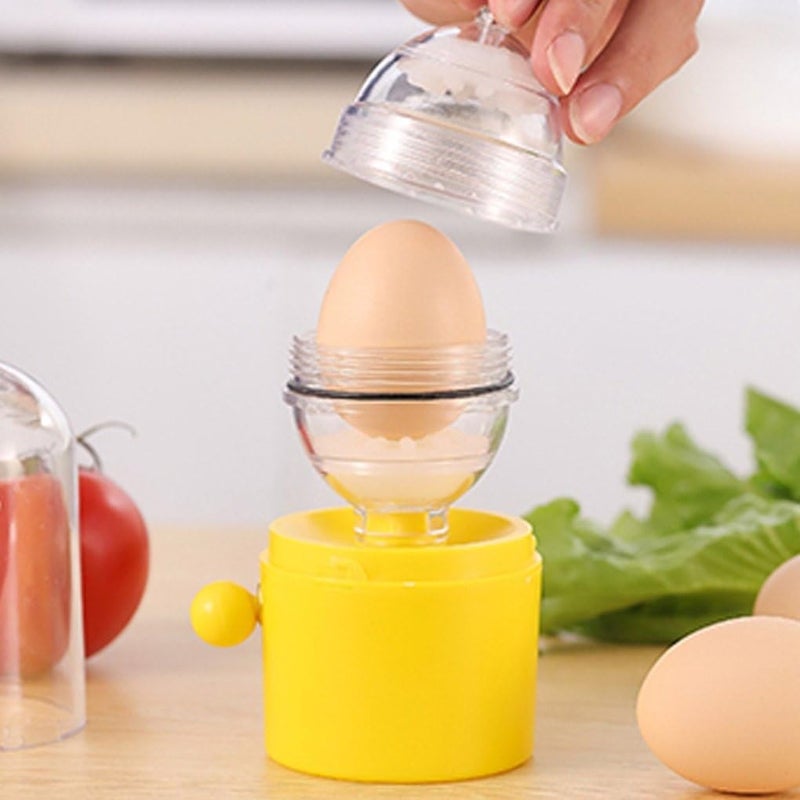 SHREESAMP Egg Scrambler in Shell Manual Egg Shakers Egg Spinner for Hard Boiled Eggs Golden Egg Homogenizer Maker Eggs Yolk White Mixer Spinner Kitchen Gadgets Egg Pudding Maker - Image 4