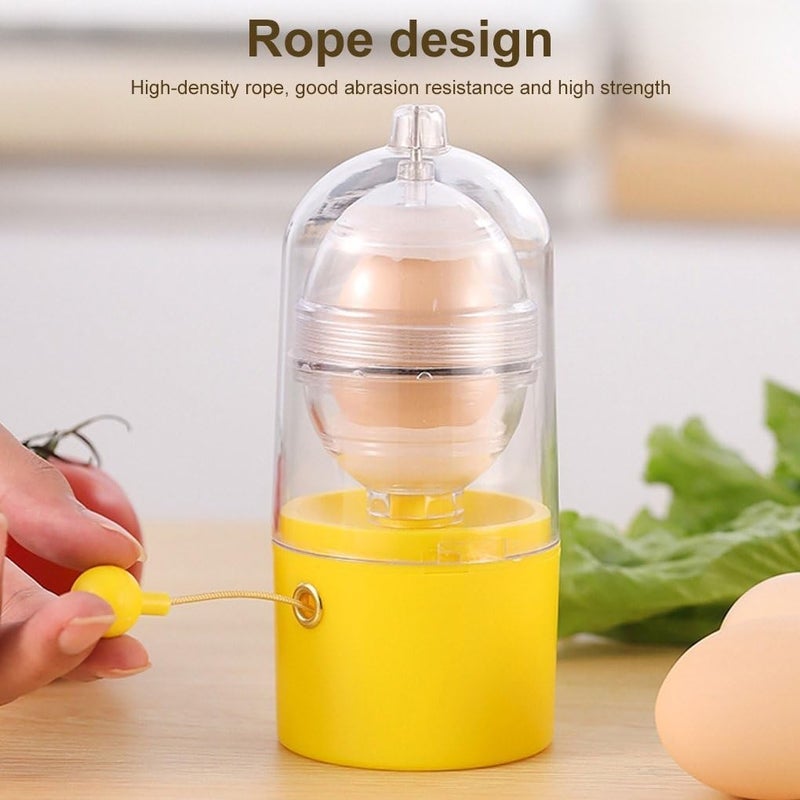 SHREESAMP Egg Scrambler in Shell Manual Egg Shakers Egg Spinner for Hard Boiled Eggs Golden Egg Homogenizer Maker Eggs Yolk White Mixer Spinner Kitchen Gadgets Egg Pudding Maker - Image 5