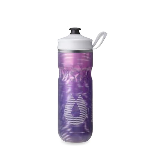 HydraPak  Polar Bottle  Polar Sport Insulated Water Bottle  BPAFree Sport  Bike Squeeze Bottle with Handle Pulse Purple 600ml  20oz