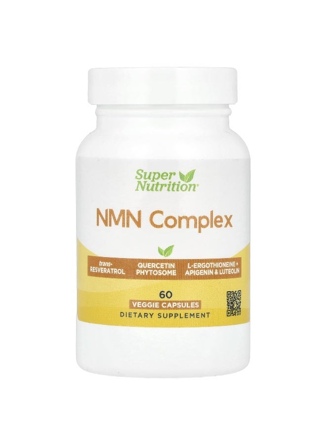 SuperNutrition Super Nutrition, NMN Complex, 60 Veggie Capsules 