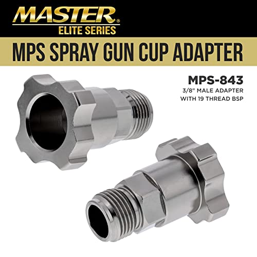 Master Airbrush Master Elite Paint System MPS Spray Gun Cup Adapter 843 - Converts Full-Size Devilbiss Spray Guns, GTI, GFG, Finishline for Master Elite Paint System MPS Disposable Spray Gun Cup Liners & Lids - Image 2