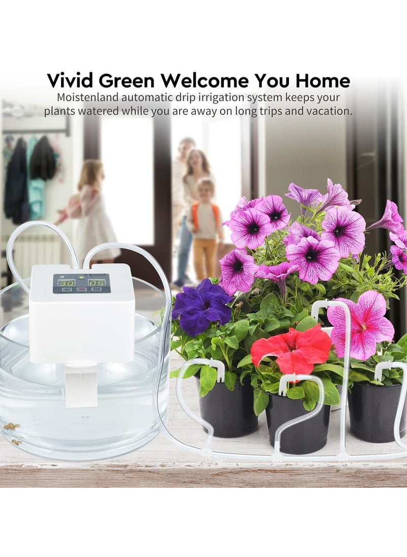 SYOSI - Automatic Irrigation System, Electric Automatic Drip Irrigation Kit DIY Self Watering with Timer, USB Power Operation and Programming Vacation Plant Watering Devices for Indoor Potted Plants - Image 1