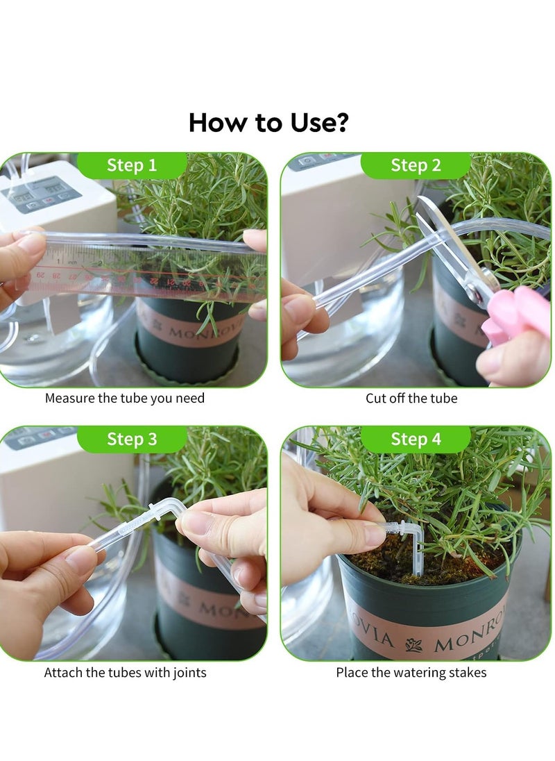 SYOSI - Automatic Irrigation System, Electric Automatic Drip Irrigation Kit DIY Self Watering with Timer, USB Power Operation and Programming Vacation Plant Watering Devices for Indoor Potted Plants - Image 1
