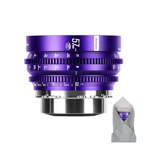 7artisans 57mm T29 Floral Bloom Art Series Explosive Bokeh FullFrame Manual Focus Professional Cine Lens PL Mount Compatibility for Creative Photography and Filmmaking Purple - Image 1