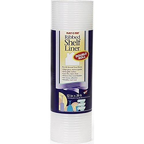 Warp's WarpS Plast O Mat Shelf Liner Ribbed 12 W X 20ft L Non Adhesive Clear 1 