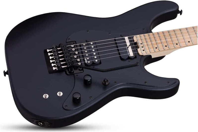 Schecter Sun Valley Super Shredder Electric Guitar with Floyd Rose and Sustaniac - Satin Black - Image 3
