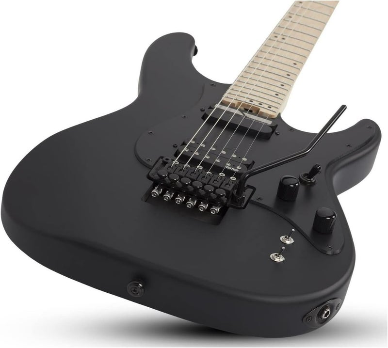 Schecter Sun Valley Super Shredder Electric Guitar with Floyd Rose and Sustaniac - Satin Black - Image 2