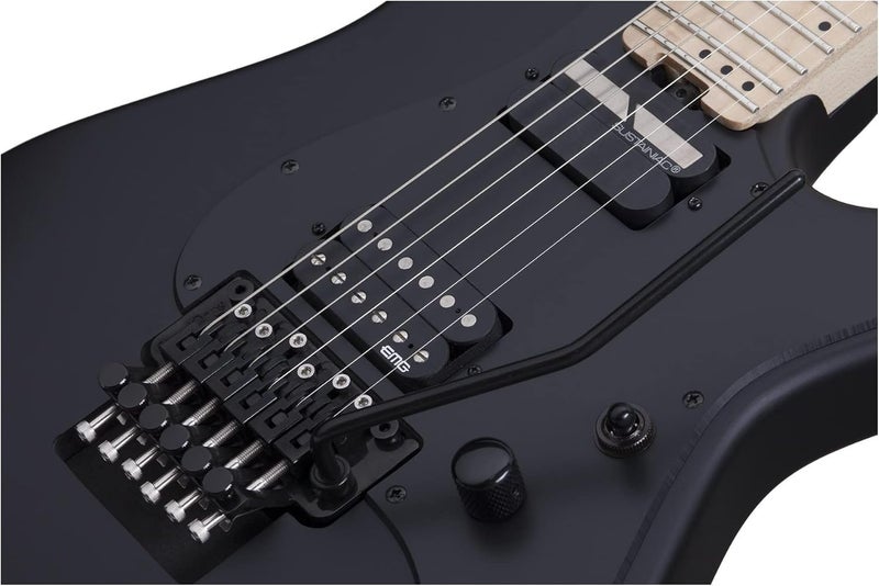 Schecter Sun Valley Super Shredder Electric Guitar with Floyd Rose and Sustaniac - Satin Black - Image 5