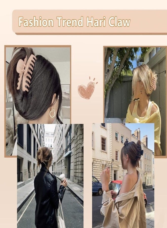 Minta Matte Large Hair Claw For Women Spring Design Non-Slip For Thick Hair Banana Openwork Geometry Hair Clips Hair Styling Accessories Strong Hold Barrettes (3PCS) - Image 3