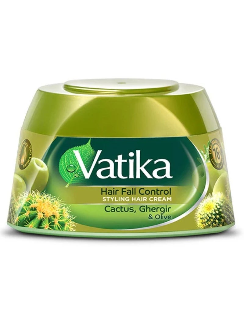 VATIKA Hair Fall Control Styling  Hair cream Cactus,Ghegir&Olive 140 ml - Image 1