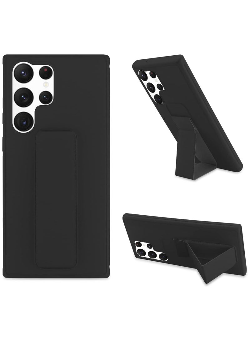 DUSALA Samsung Galaxy S24 Ultra Case Cover Back Stand Cover Magnetic Holder Silicone Cover Wrist Strap Full protection Anti Fingerprint Case For Samsung Galaxy S24 Ultra - Image 1