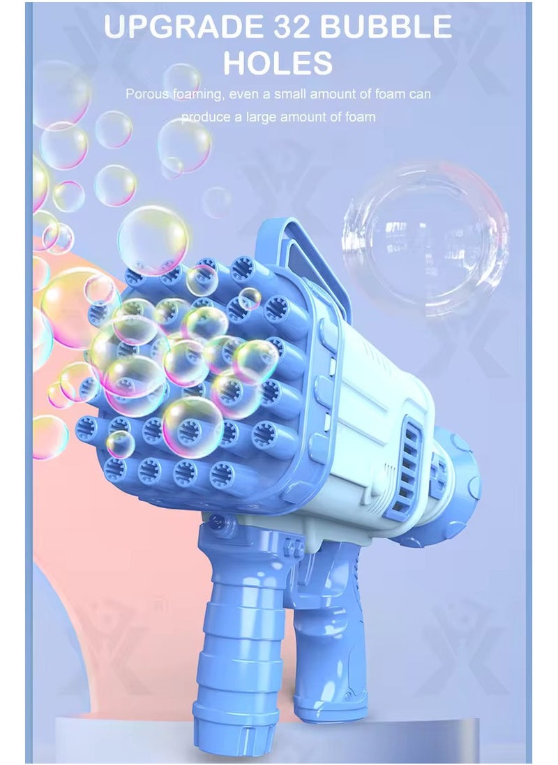 32 Hole Design Portable Large Capacity Bazooka Bubble Gun Toy - Pink