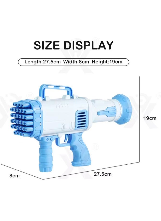 32 Hole Design Portable Large Capacity Bazooka Bubble Gun Toy - Pink