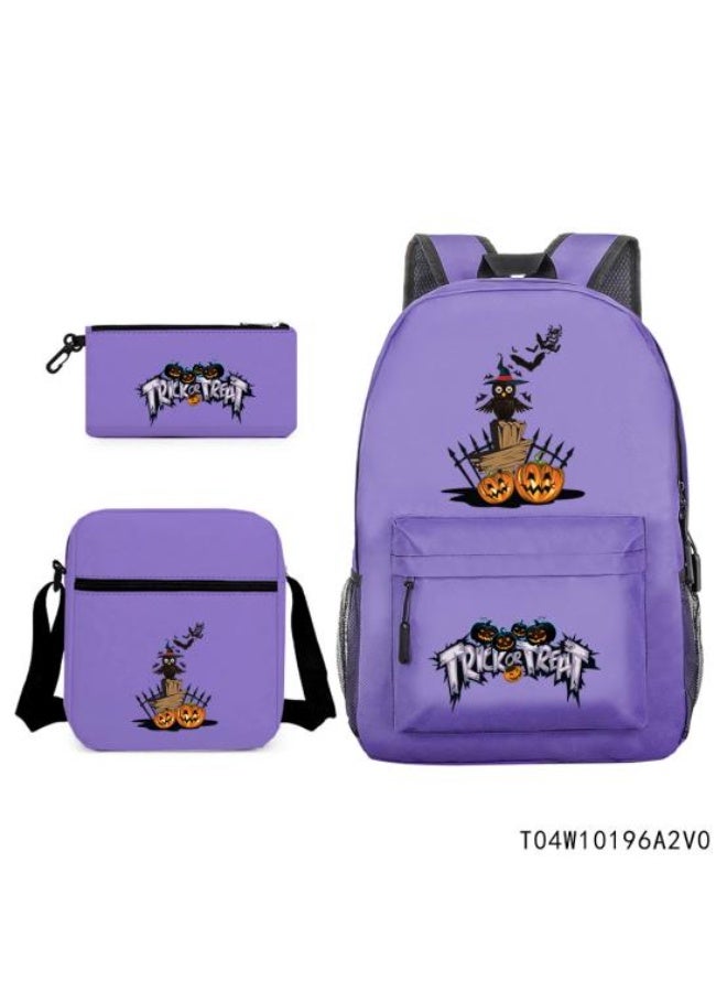 Exquisite animation backpack three-piece set, outstanding design, diversified storage and super convenient - 159  - Image 1