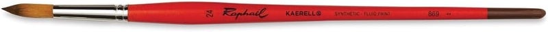 Kaerell Long Handle Oil & Acrylic Brush, Round, 24, Natural