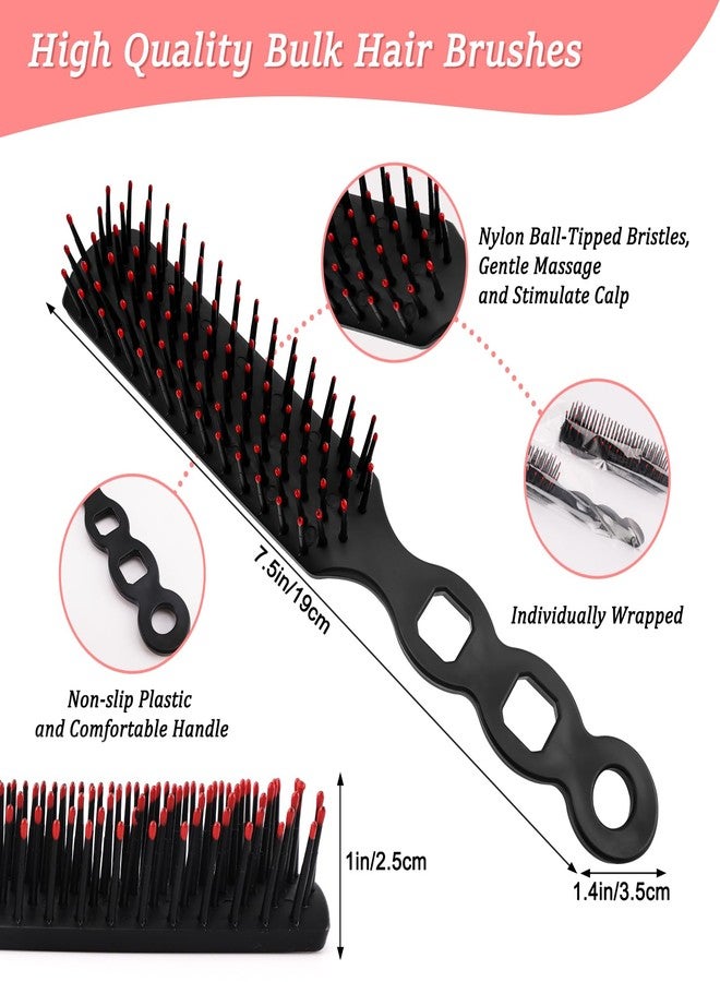 HOFASON 100 Pcs Bulk Hair Brushes for Homeless Supplies, Individually Wrapped Disposable Hair Brushes Nylon Bristles Detangling Hair Brush for Women Hotel Nursing Charity - Image 2