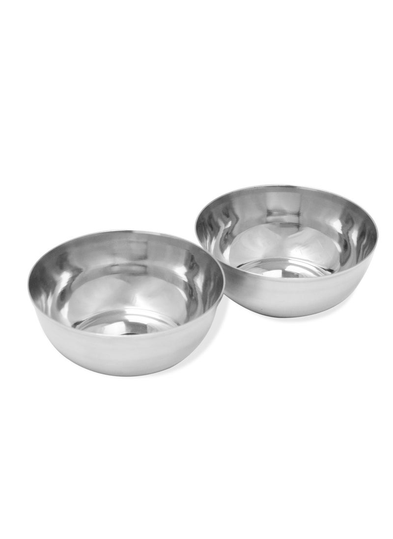 BLACKSTONE Stainless Steel Mixing Serving Bowls for Kitchen Set of 2Pc 13cm - 500ml  - Image 2