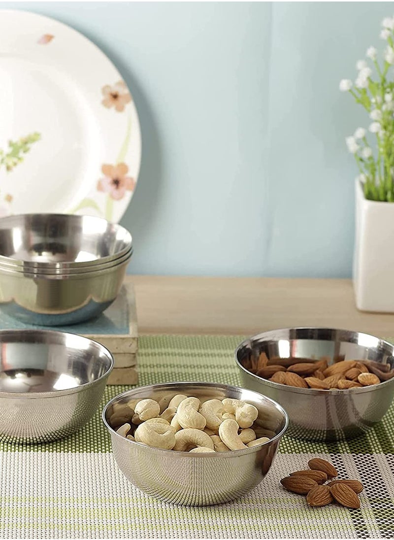 BLACKSTONE Stainless Steel Mixing Serving Bowls for Kitchen Set of 2Pc 13cm - 500ml  - Image 4