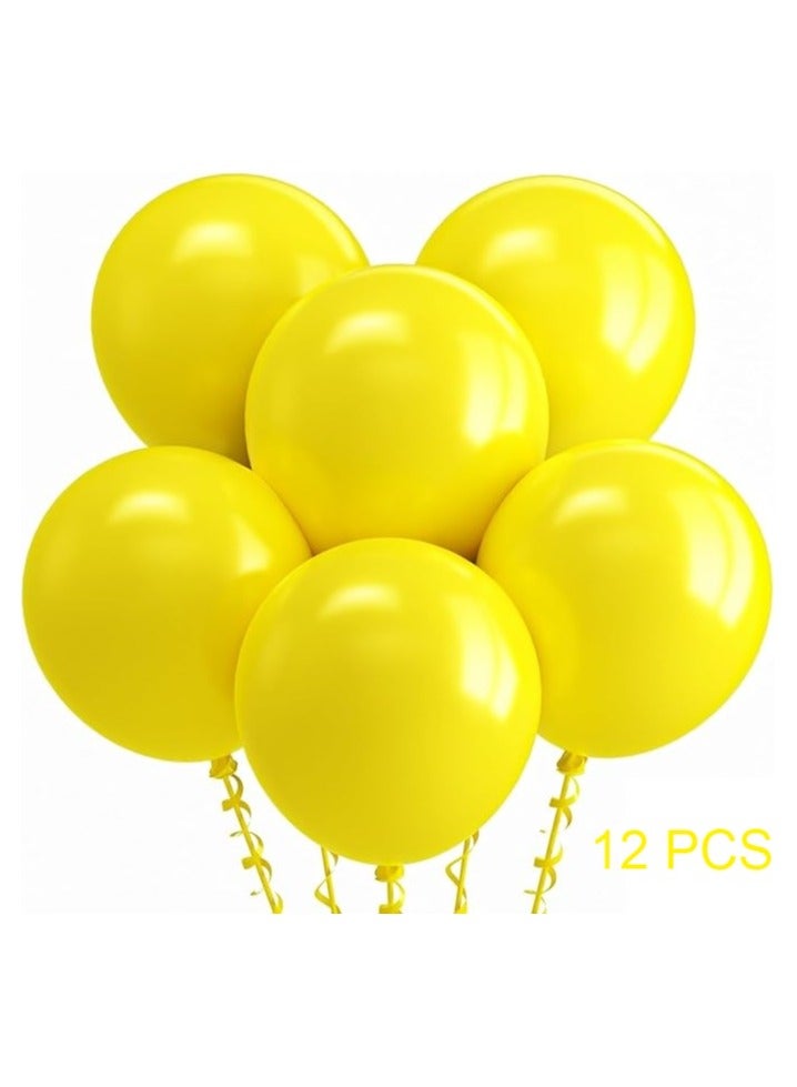 Boxwoods 12 PCS Of Large Thick Yellow Balloons 18 Inch For Bridal Shower Birthday Sunflower Theme Spring Party Decorations - Image 1