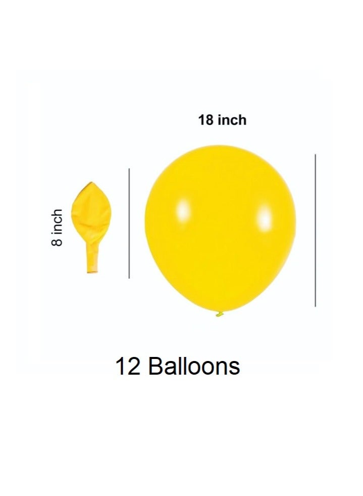 Boxwoods 12 PCS Of Large Thick Yellow Balloons 18 Inch For Bridal Shower Birthday Sunflower Theme Spring Party Decorations - Image 2