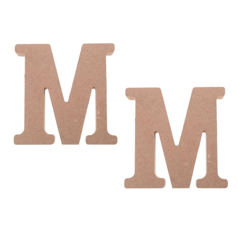 2pcs Letter Cutout Blank Wood Painting Sign For Crafts Diy Diy Supply (Letter ) - Image 1