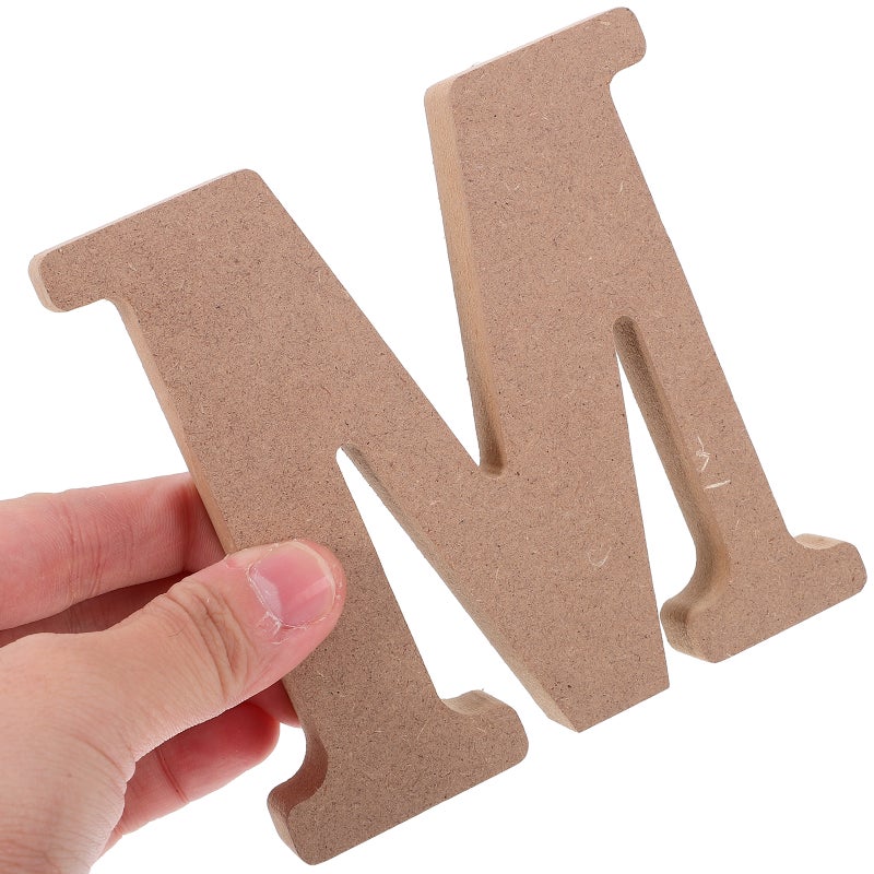 2pcs Letter Cutout Blank Wood Painting Sign For Crafts Diy Diy Supply (Letter ) - Image 2
