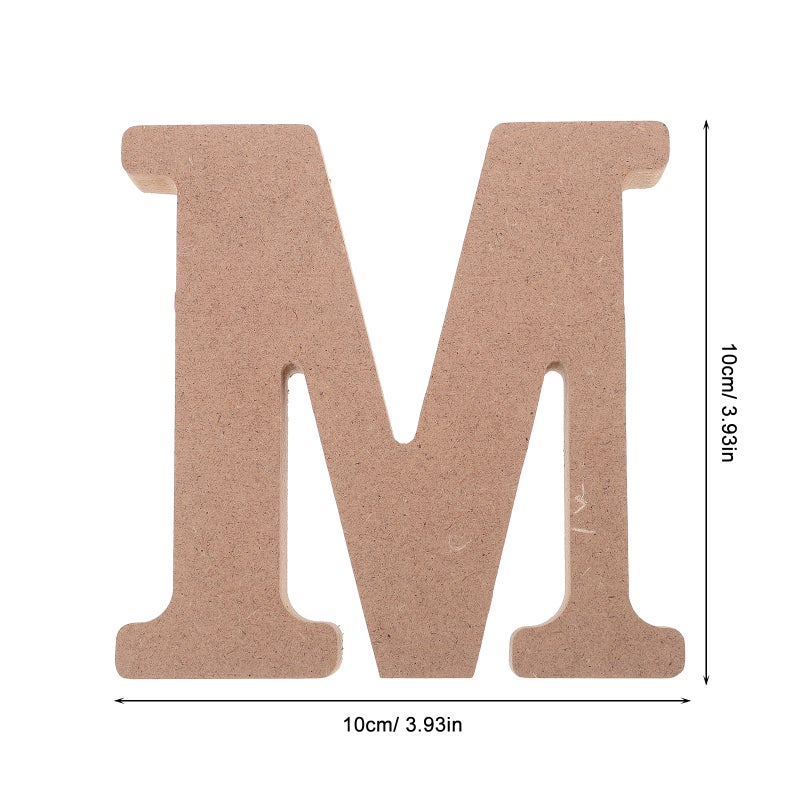 2pcs Letter Cutout Blank Wood Painting Sign For Crafts Diy Diy Supply (Letter ) - Image 3