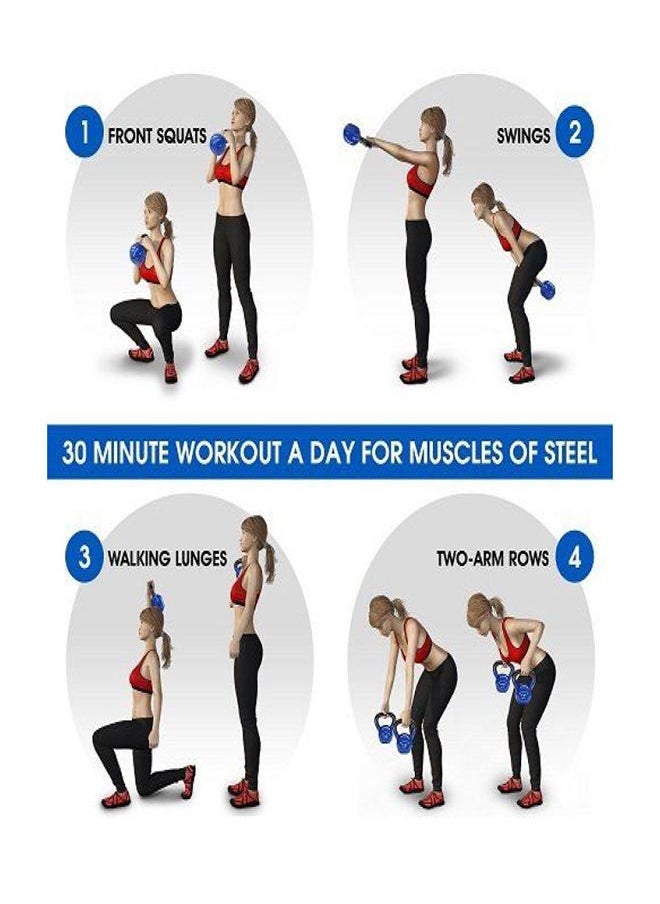 CROSS FITNESS Vinyl Coated Kettlebell With Comfort Grip 4Kgs  - Image 2