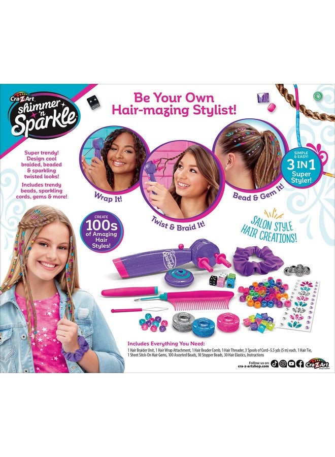 كري-زي-آرت ضفيرة شعر فاخرة من كري-زي-آرت شيمر آند سباركل مع خرز ولفات - Image 2