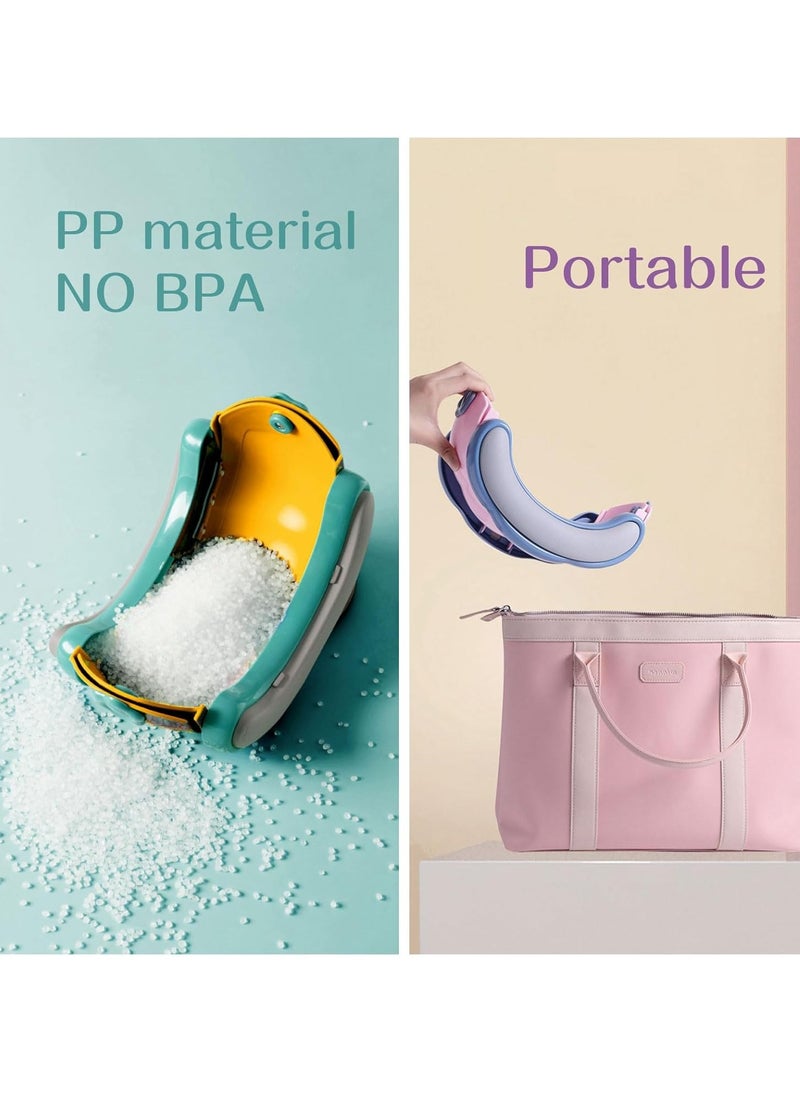 Generic Toddlers and children travel potty, boys and girls toilet training toilet seat, portable and foldable, suitable for emergencies, cars, camping, outdoor (pink, suitable for 1 to 5 years old)  - Image 2