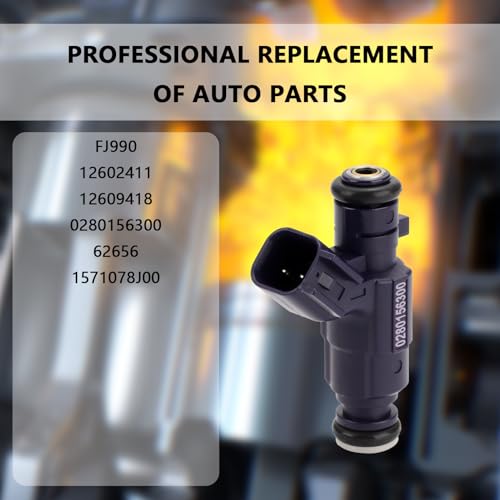 NECATUO Set of 6 Fuel Injectors Compatible with Cadillac CTS SRX STS Chevrolet Equinox Malibu Pontiac G6 G8 Torrent Saturn Aura Suzuki XL7 32L 36L V6 Replaces FJ990 12602411 1571078J00 - Image 3