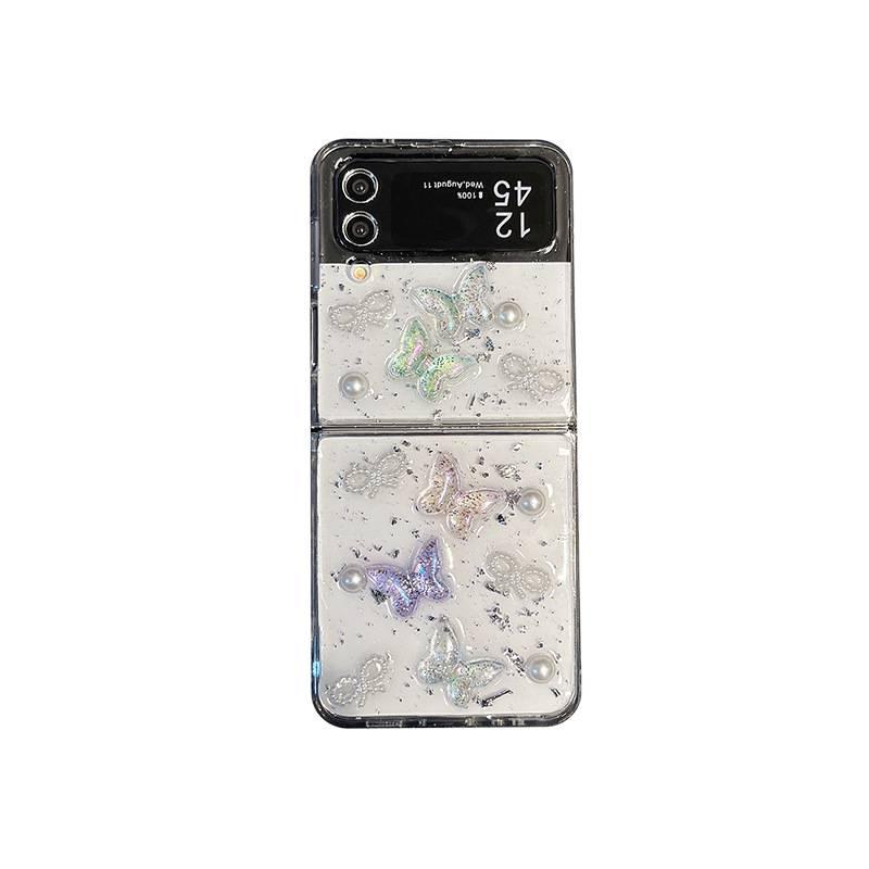 Protective Case | Resin Butterfly | TPU | Pearl Butterfly | Drop Protection | Shockproof Cover for Samsung Galaxy Z Fold 5 - Image 5