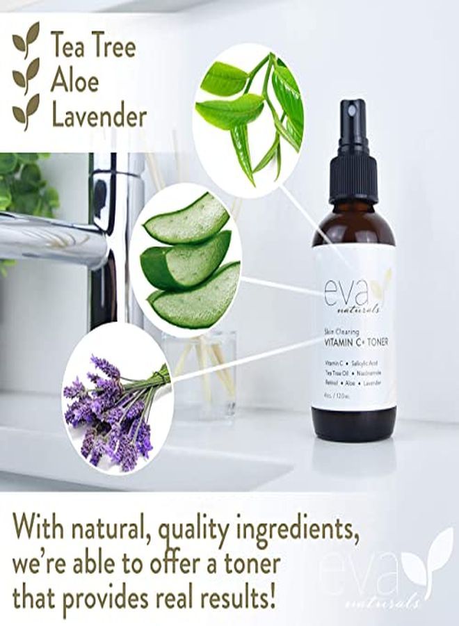 Eva Naturals Vitamin C Facial Toner Natural, Hydrating, AntiAging, Pore Minimizer Face Toner For Men And Women With Witch Hazel & Rose Water To Boost Collagen, Restore And Correct Skin 4 Oz - Image 5