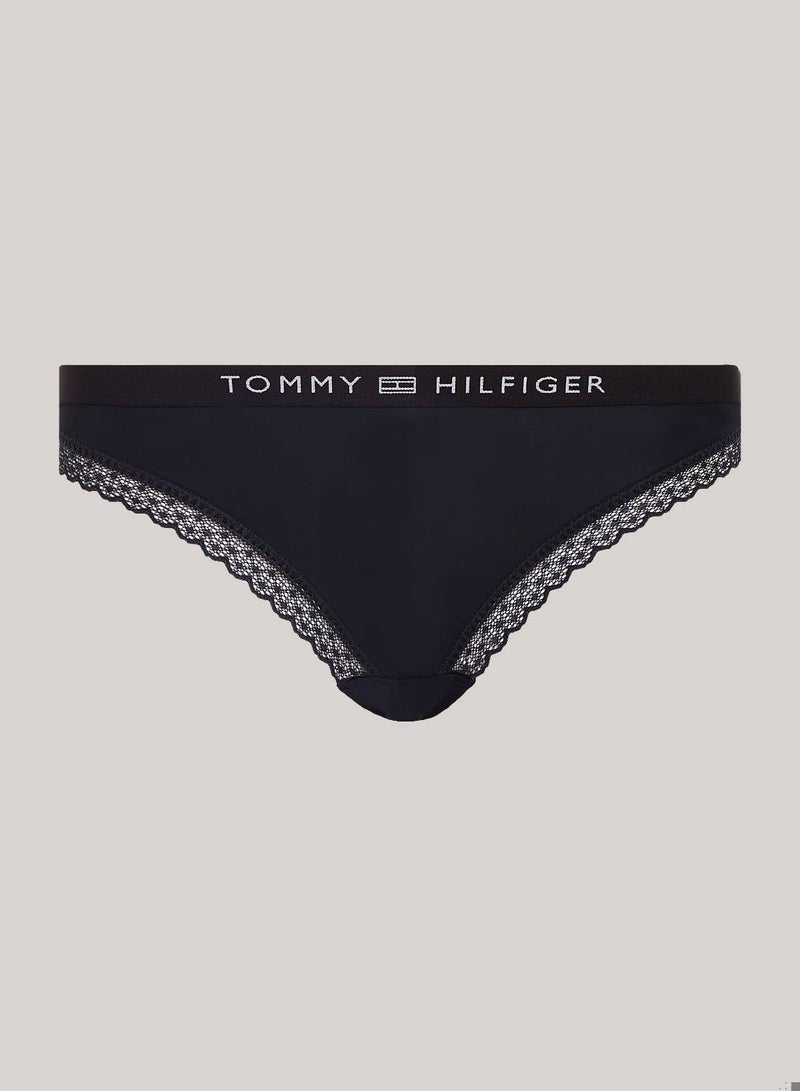 TOMMY HILFIGER Tonal Logo Lace Briefs - Image 5