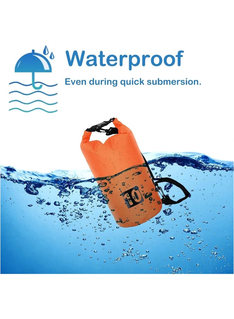 Huitich 10L Orange Single-Strap Waterproof Outdoor Sport PVC Bag  - Image 2