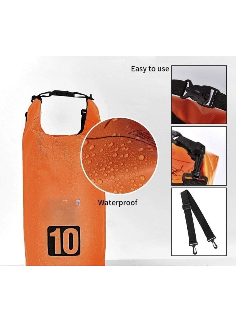 Huitich 10L Orange Single-Strap Waterproof Outdoor Sport PVC Bag  - Image 3