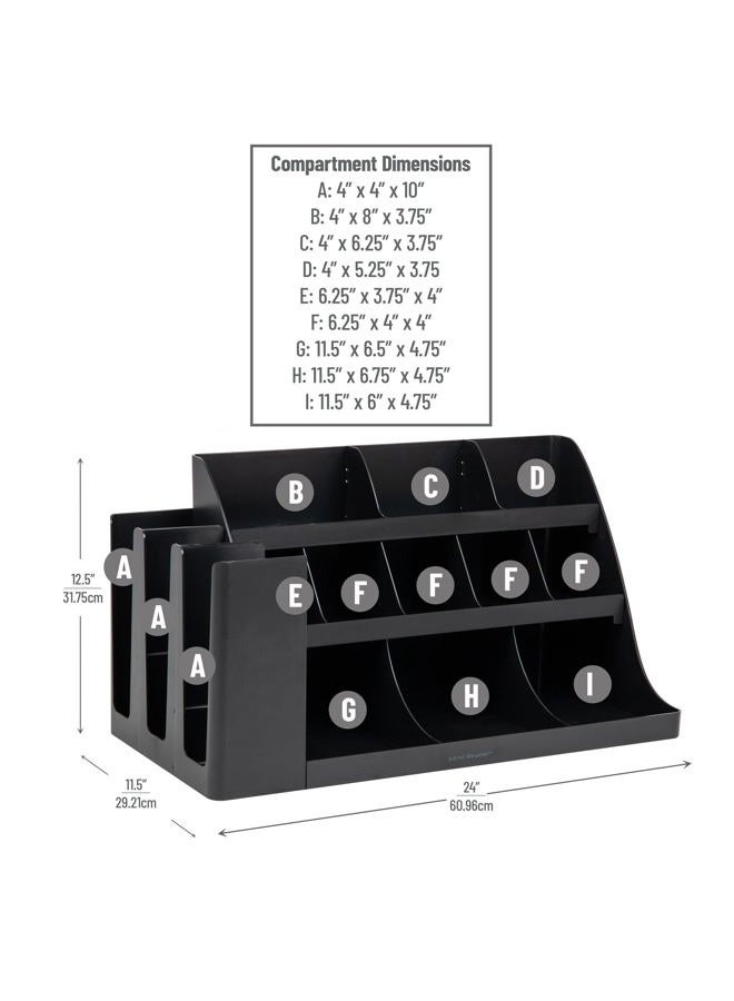 Mind Reader Condiment Organizer 24 x 12 x 12 COMORG2-BLK - Image 3
