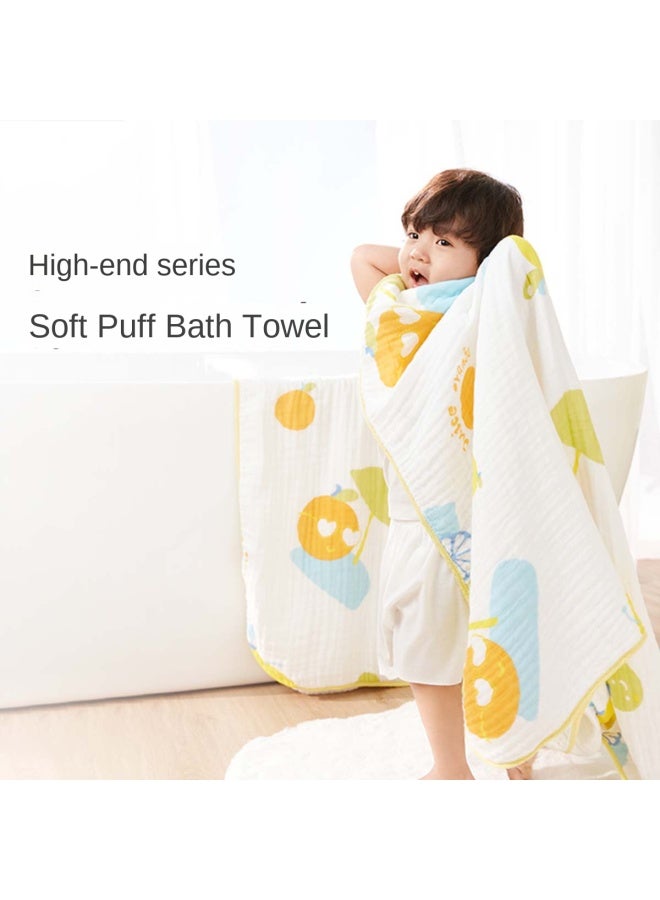 القطن الخالص 【قطن متميز ناعم ومرن】منشفة استحمام من الشاش القطني الصافي 6 طبقات للرضع والأطفال الصغار، منشفة استحمام كبيرة الحجم للمواليد الجدد - Image 2