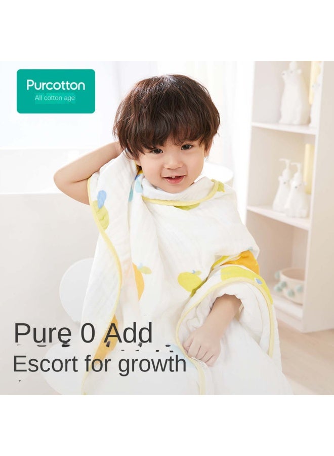 القطن الخالص 【قطن متميز ناعم ومرن】منشفة استحمام من الشاش القطني الصافي 6 طبقات للرضع والأطفال الصغار، منشفة استحمام كبيرة الحجم للمواليد الجدد - Image 4