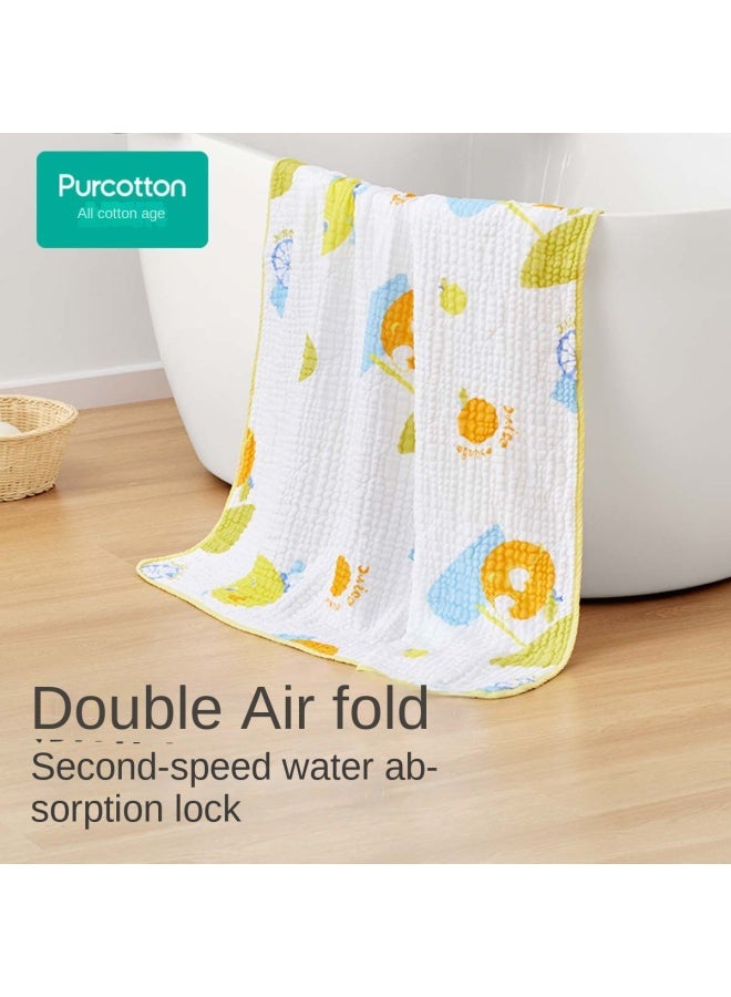 القطن الخالص 【قطن متميز ناعم ومرن】منشفة استحمام من الشاش القطني الصافي 6 طبقات للرضع والأطفال الصغار، منشفة استحمام كبيرة الحجم للمواليد الجدد - Image 5