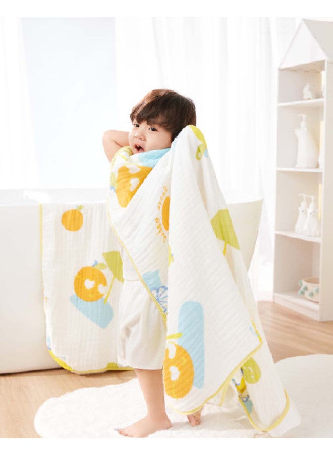 القطن الخالص 【قطن متميز ناعم ومرن】منشفة استحمام من الشاش القطني الصافي 6 طبقات للرضع والأطفال الصغار، منشفة استحمام كبيرة الحجم للمواليد الجدد - Image 1