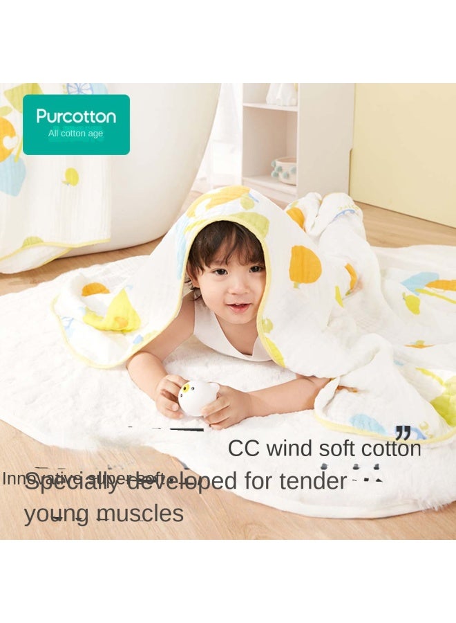 القطن الخالص 【قطن متميز ناعم ومرن】منشفة استحمام من الشاش القطني الصافي 6 طبقات للرضع والأطفال الصغار، منشفة استحمام كبيرة الحجم للمواليد الجدد - Image 3