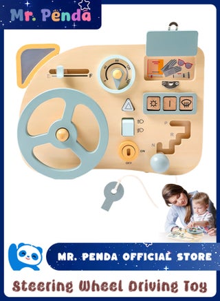 Wooden Busy Board for Toddlers, Montessori Steering Wheel Driving Toy, Preschool Learning Activities for Fine Motor Basic Skills, Sensory Toy for Kids 3-6 Years Old (Steering Wheel) - pzsku/Z12C96EA949228E41794CZ/45/_/1737000190/0d85d6b5-4479-484d-a779-1cd52766b0a4
