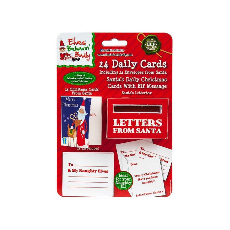 Elves Behavin Badly 24 Daily Christmas Cards from Santa – Holiday Advent Countdown for Kids, Festive Seasonal Activity, Xmas Surprise Gift, Santa Letters, Holiday Fun
