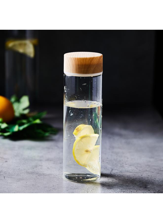 Home Box Coolers Borosilicate Bottle with Wooden Finish Lid - 500 ml  - Image 1