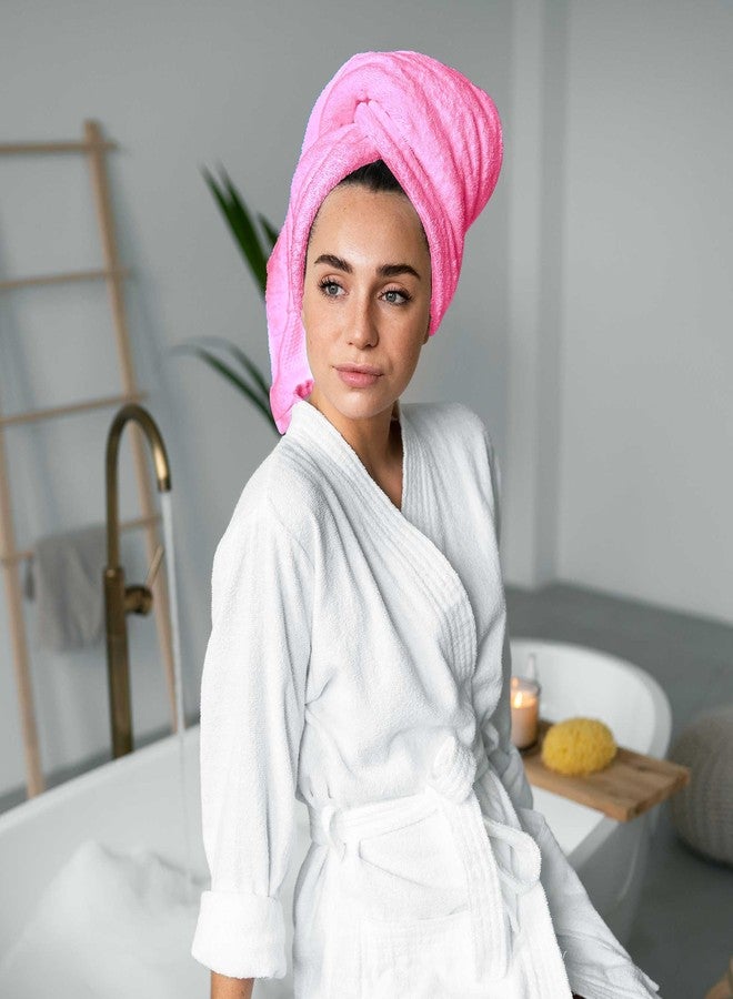 YRALY طقم مناشف YRALY مكون من 6 قطع، مناشف تركية قطنية 100% للحمام، منشفتان للاستحمام، منشفتان لليدين، ومنشفتان للوجه - طقم مناشف وردي - Image 4