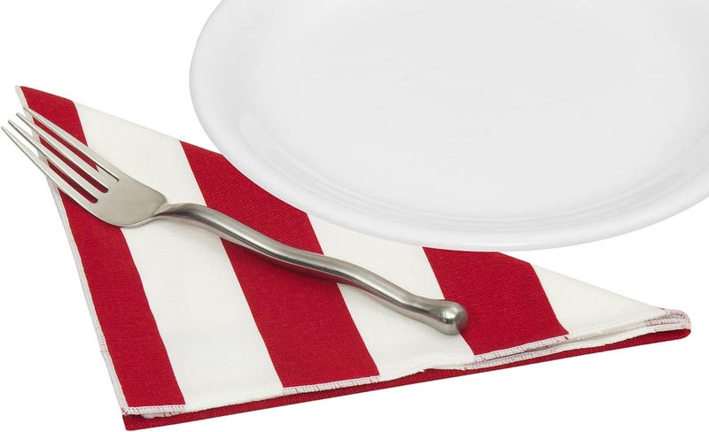 Decorative Things Red Table Linens Cloth Napkins 18 Dinner 100 Cotton Fourth of July Table Decor Summer Party Use with White or Red Tablecloth Pk 12 - Image 3